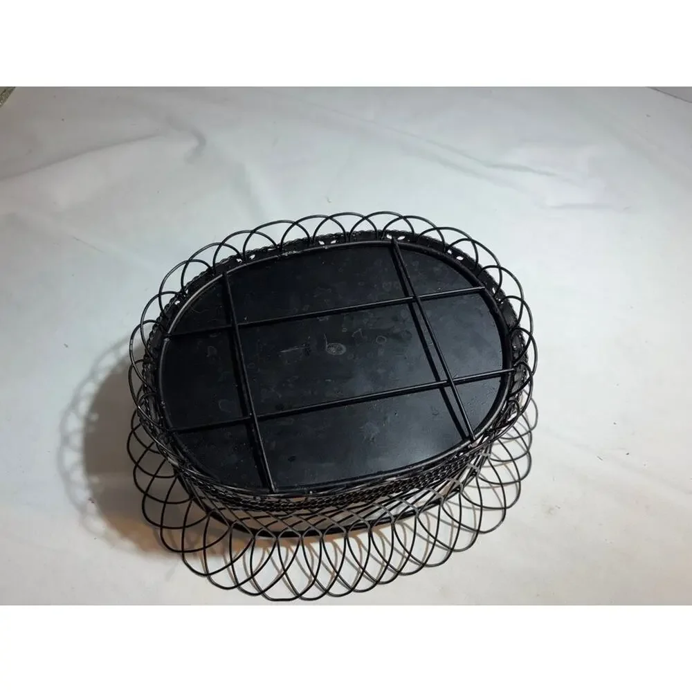 Vintage Black Wire Fruit Basket